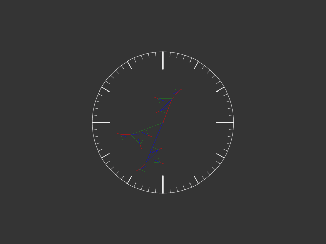 Fractal Clock - a combination of this coding challenge and CC14