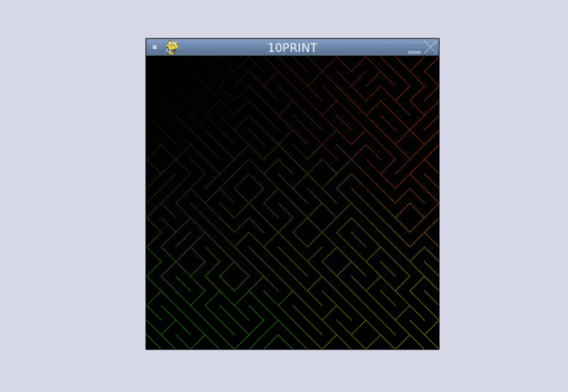 10PRINT in Python Pygame #RemakingAllCodingChallenges